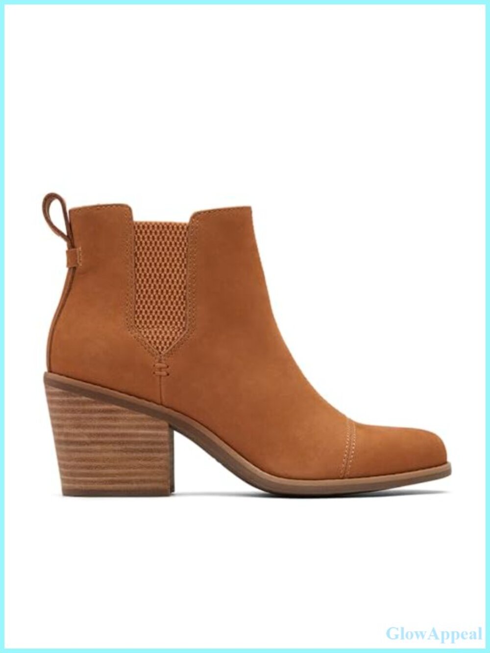 TOMS Everly Suede Leather Ankle Bootie Chelsea Cutout Women's